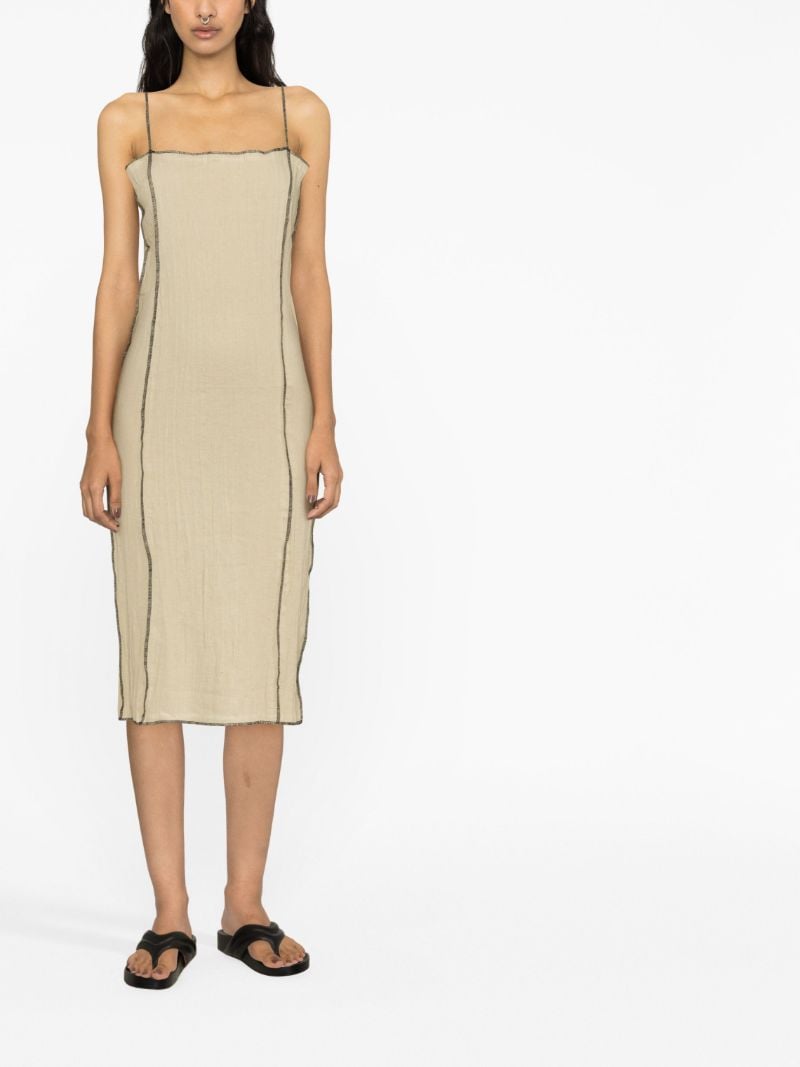 Neutral Shok Crinkled Dress