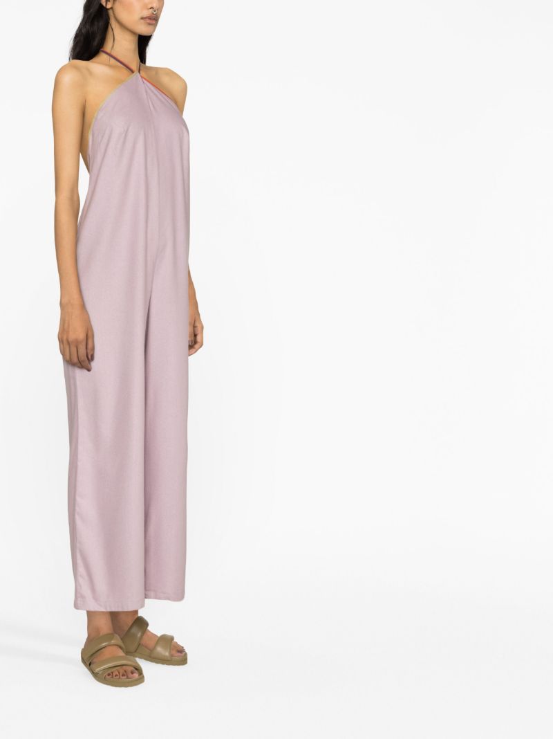 Pink Mar Halterneck Silk Jumpsuit