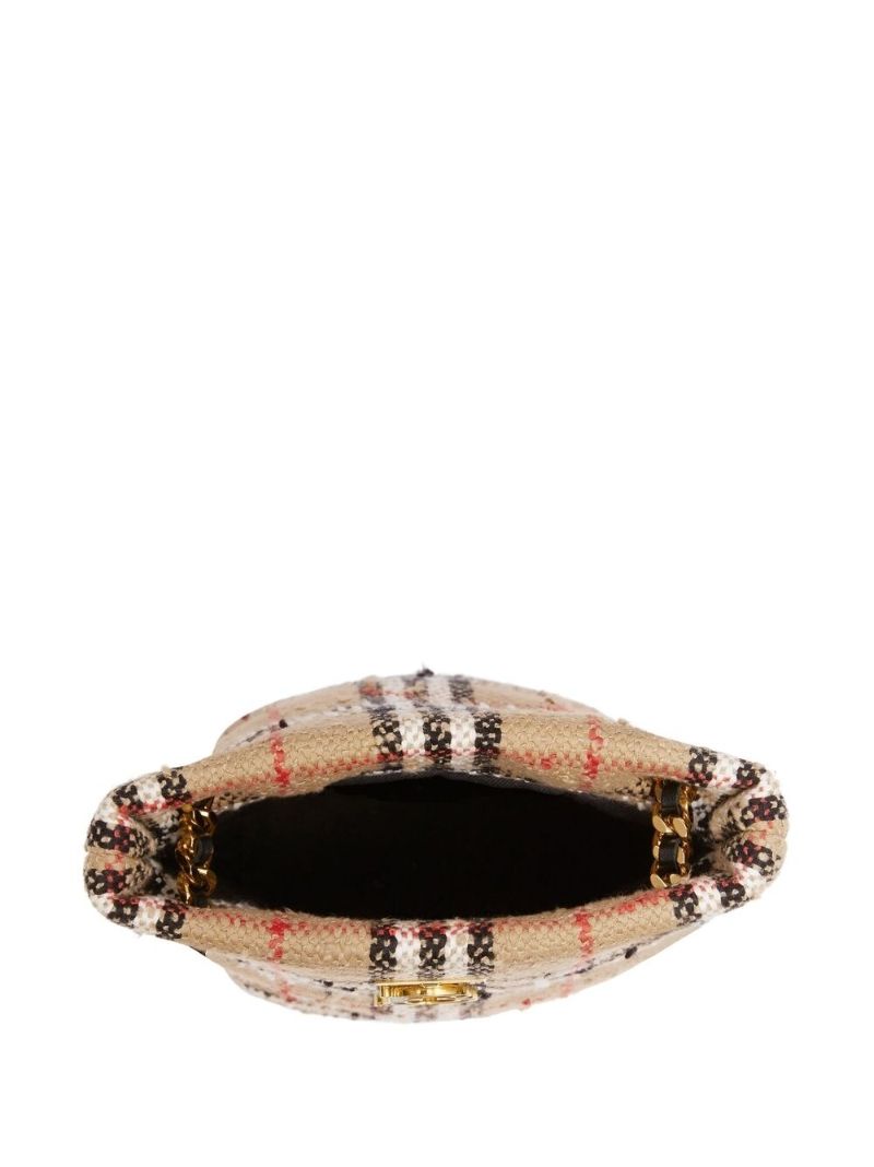 Neutral Vintage Check BouclÃ_x0083_Â© Mini Bucket Bag