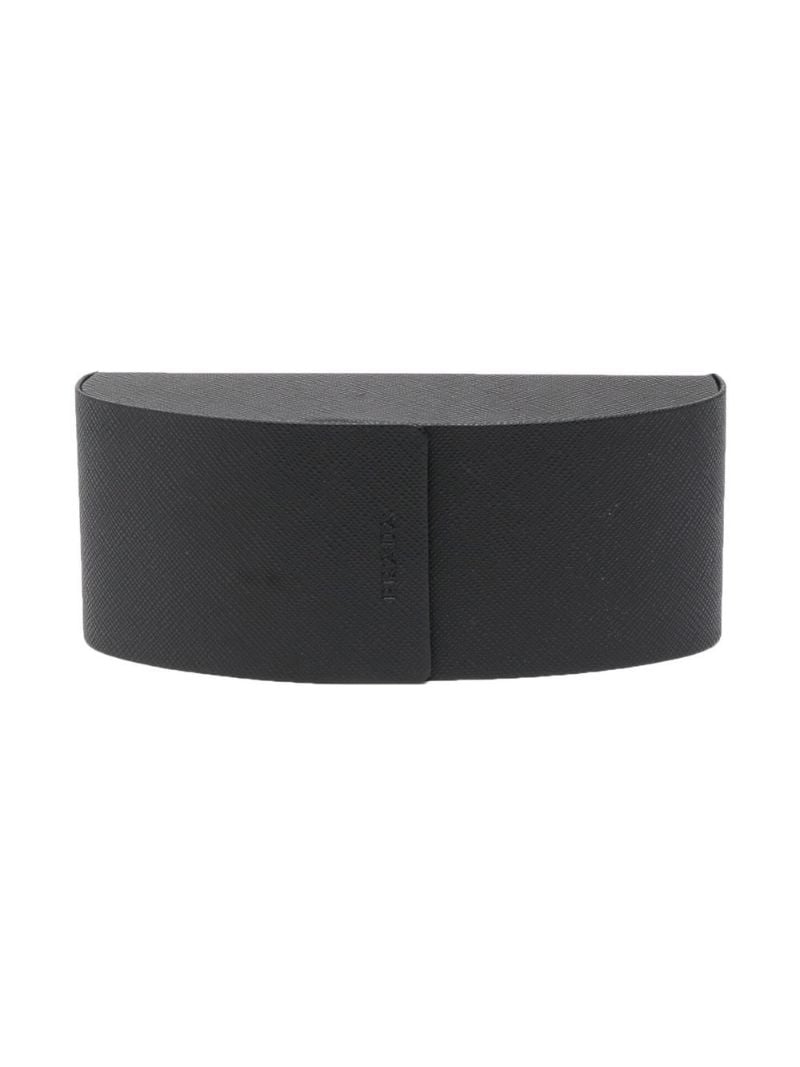 Black Triangle-logo Oval-frame Sunglasses