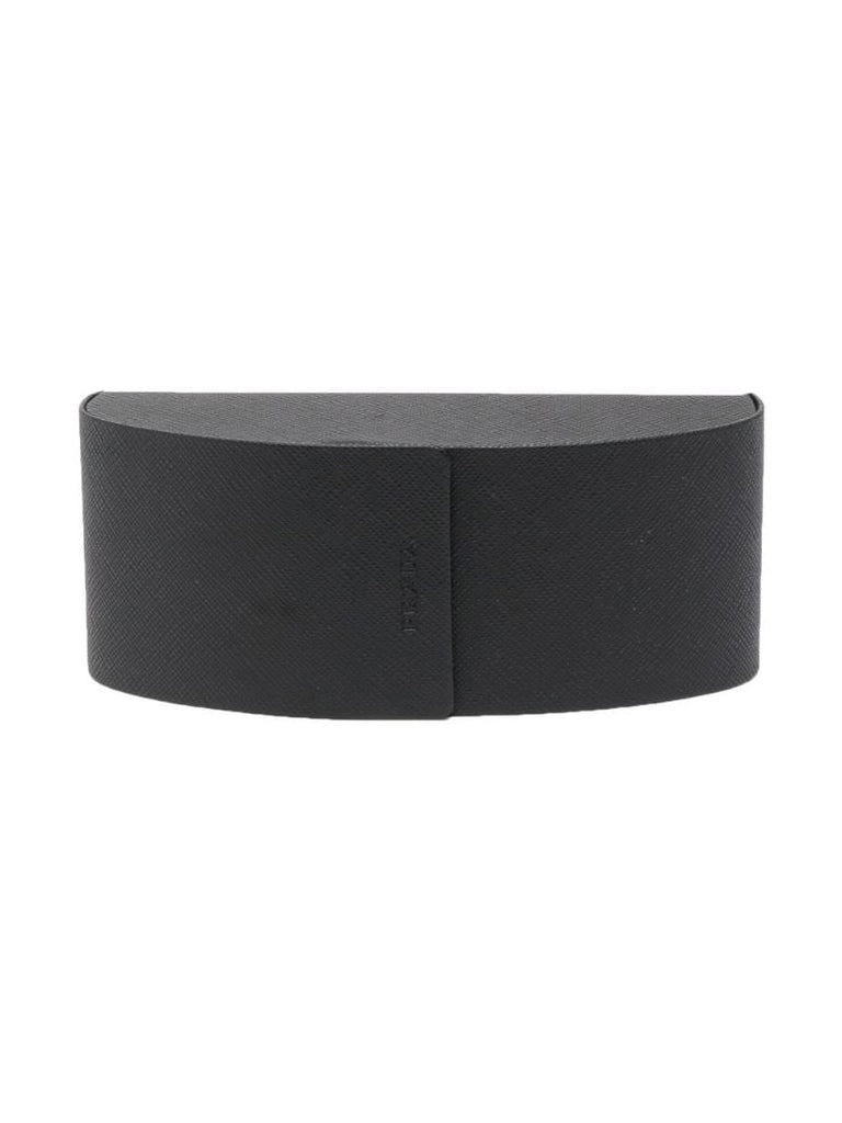 Black Triangle-logo Oval-frame Sunglasses