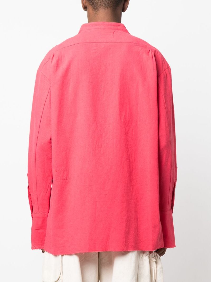 Red Pleated Bib Tuxedo Shirt