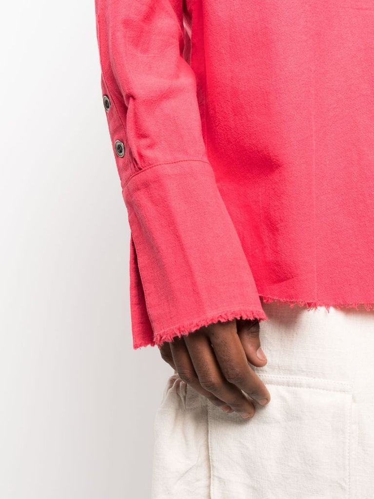 Red Pleated Bib Tuxedo Shirt
