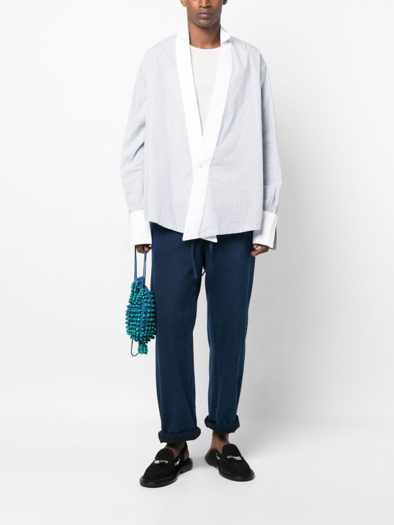 Blue and White Pinstripe Shirt