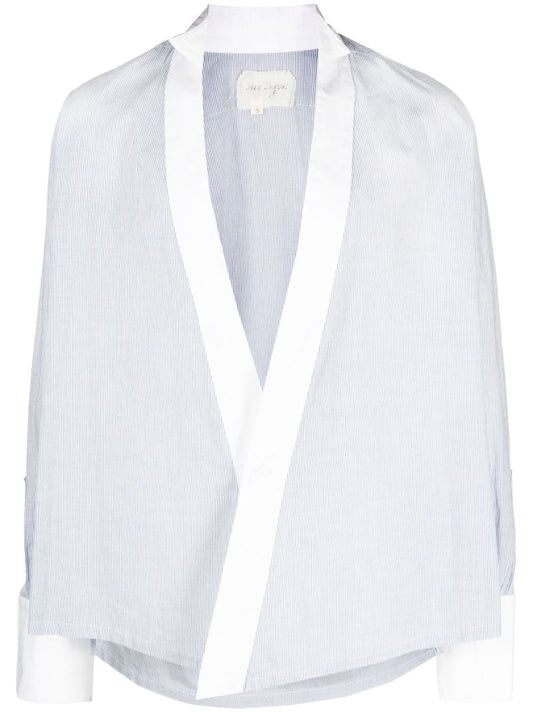 Blue and White Pinstripe Shirt