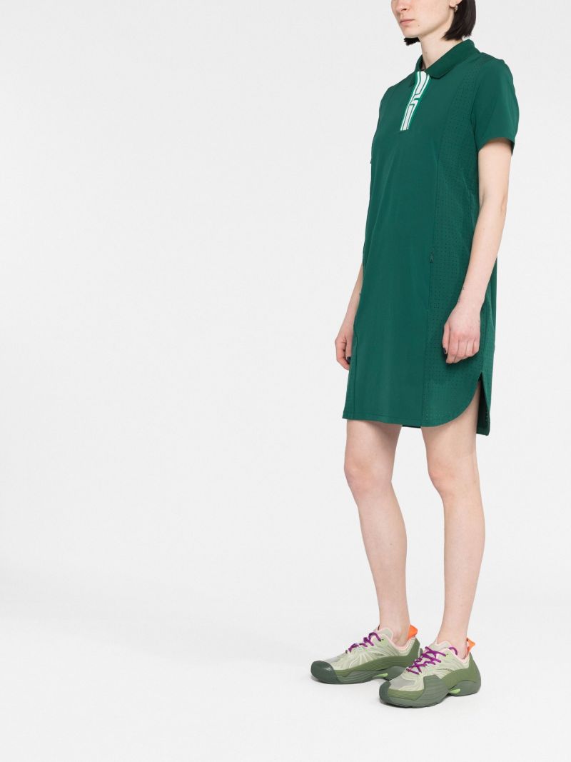Green Short Sleeve Polo Dress