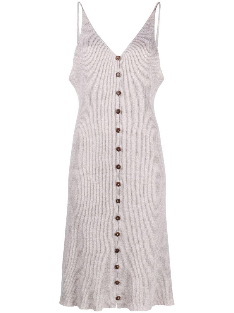 Grey Oder V-neck Dress
