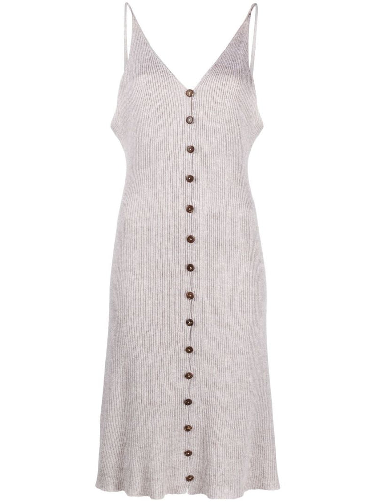 Grey Oder V-neck Dress