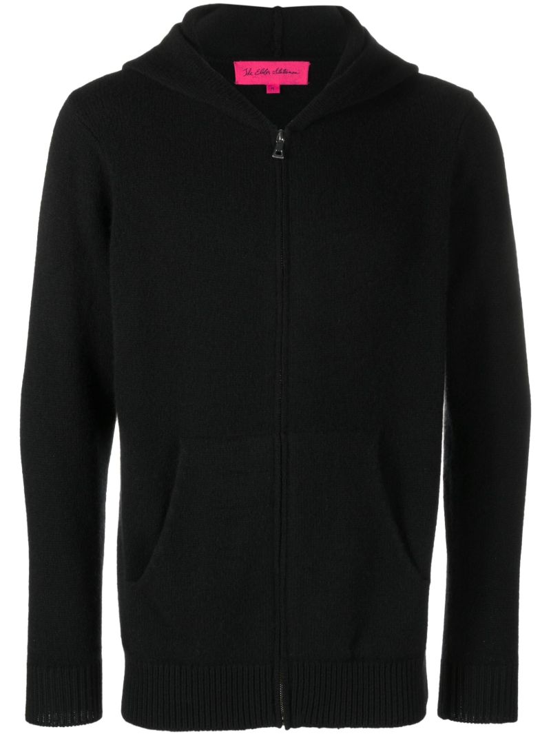 Black Knitted Cashmere Hoodie