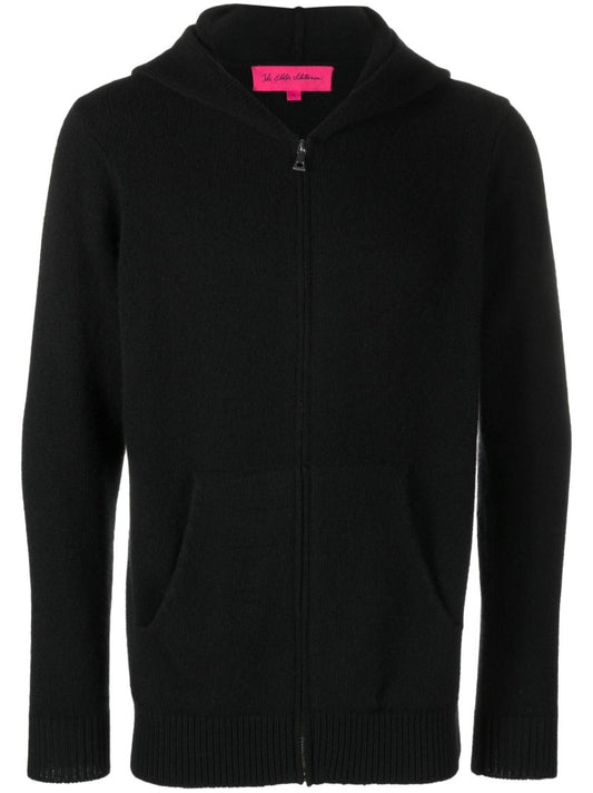 Black Knitted Cashmere Hoodie