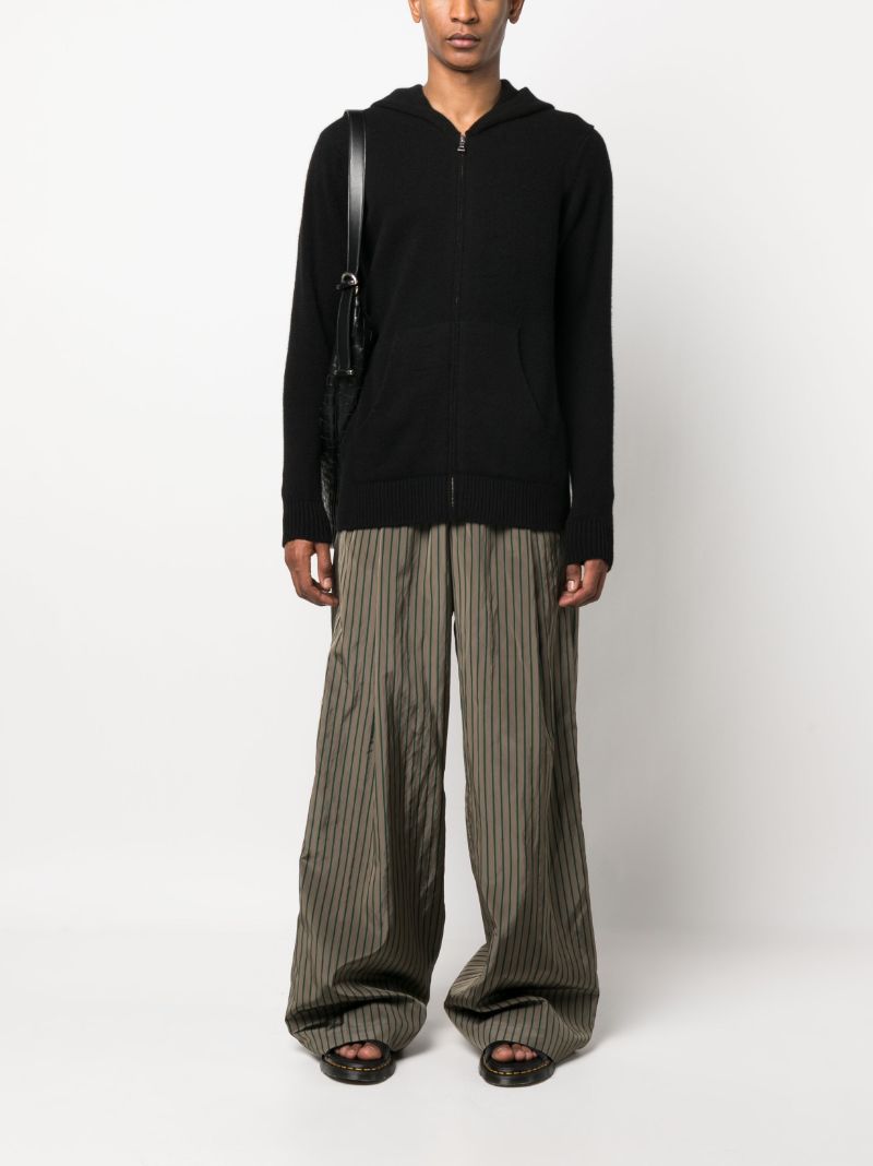 Black Knitted Cashmere Hoodie