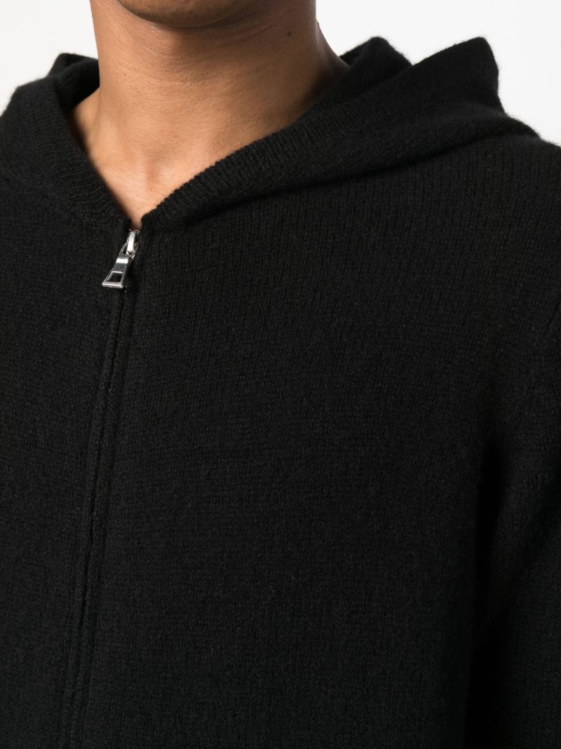 Black Knitted Cashmere Hoodie