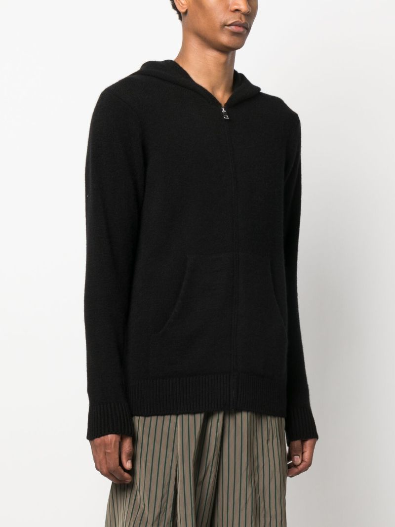 Black Knitted Cashmere Hoodie