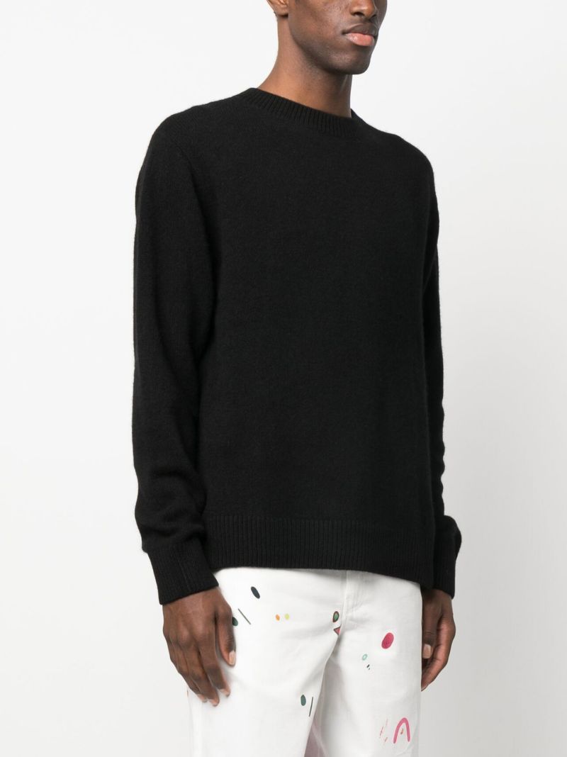 Black Round Neck Long Sleeve Top
