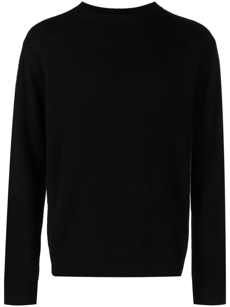Black Round Neck Long Sleeve Top