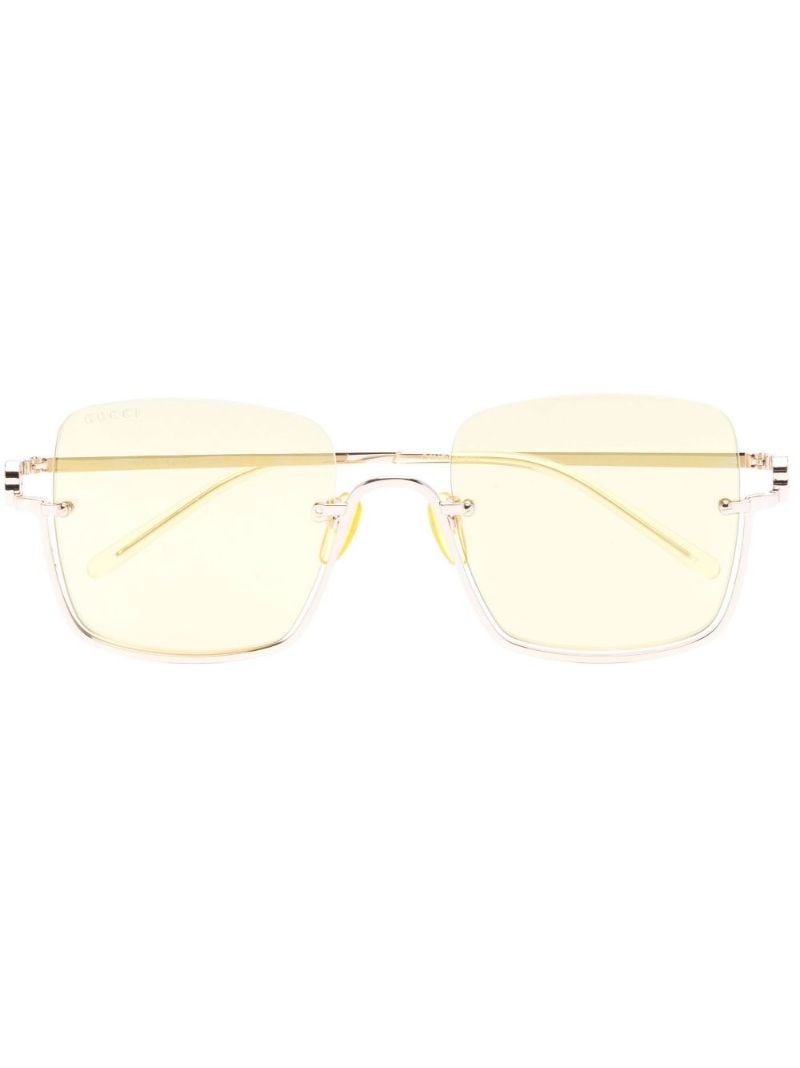 Gold-tone Oversized Square Sunglasses