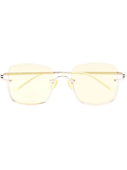 Gold-tone Oversized Square Sunglasses