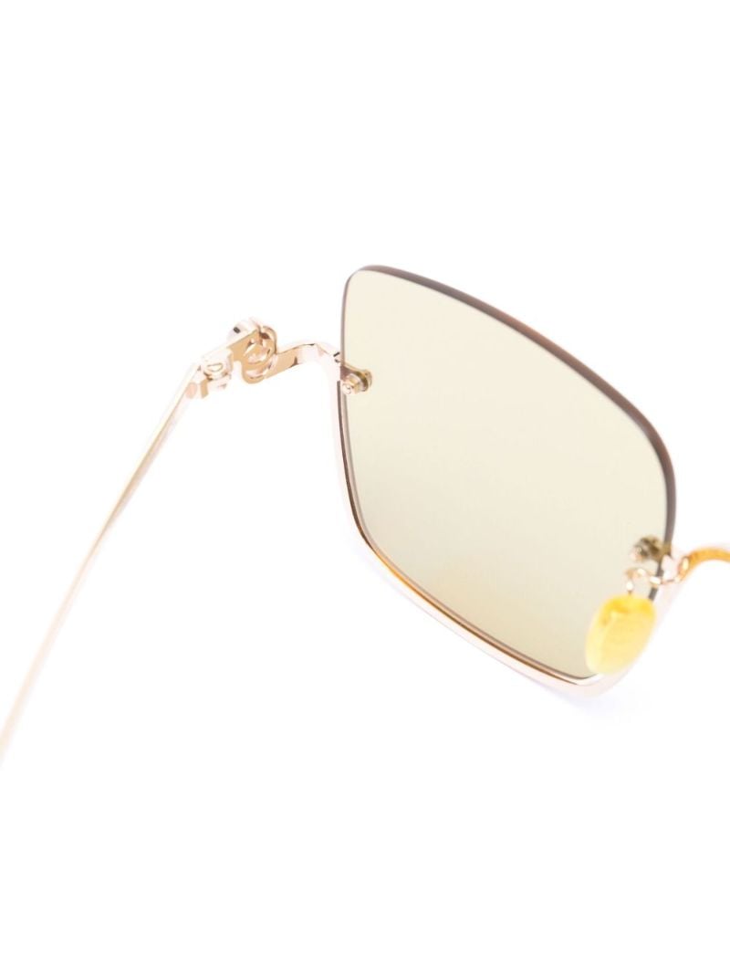 Gold-tone Oversized Square Sunglasses