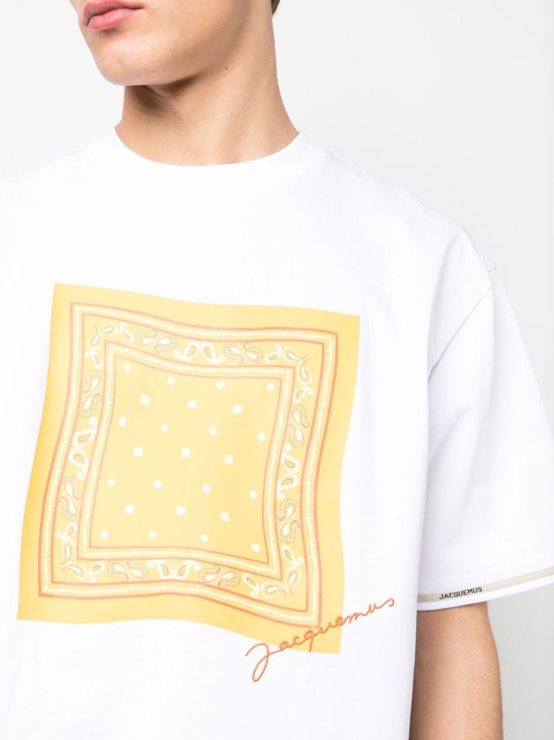 White Le Toalha Bandana Print T-shirt