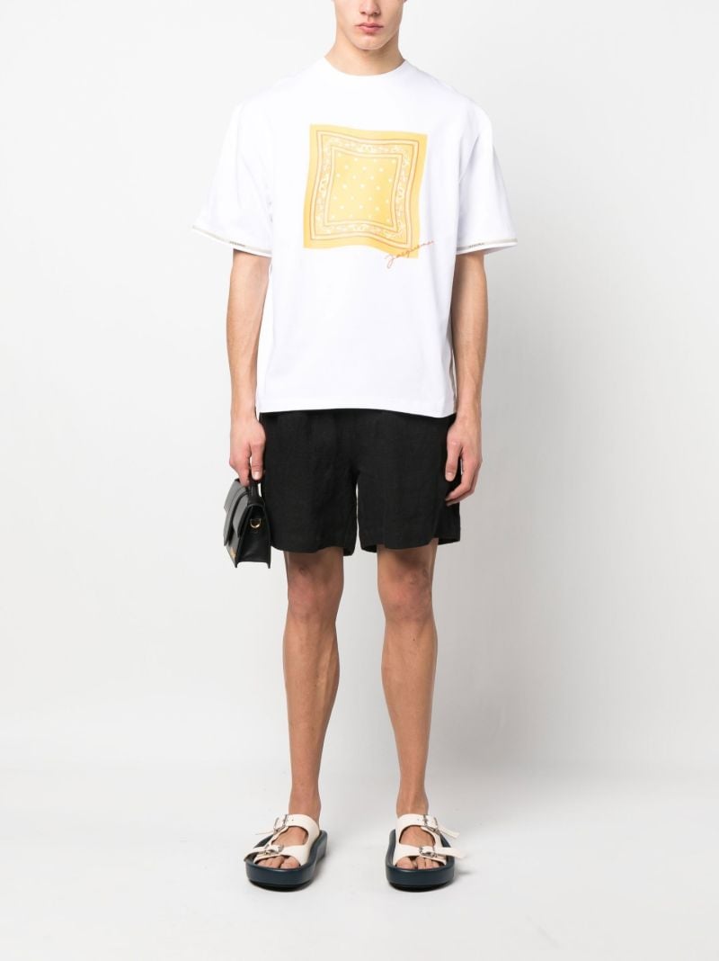 White Le Toalha Bandana Print T-shirt