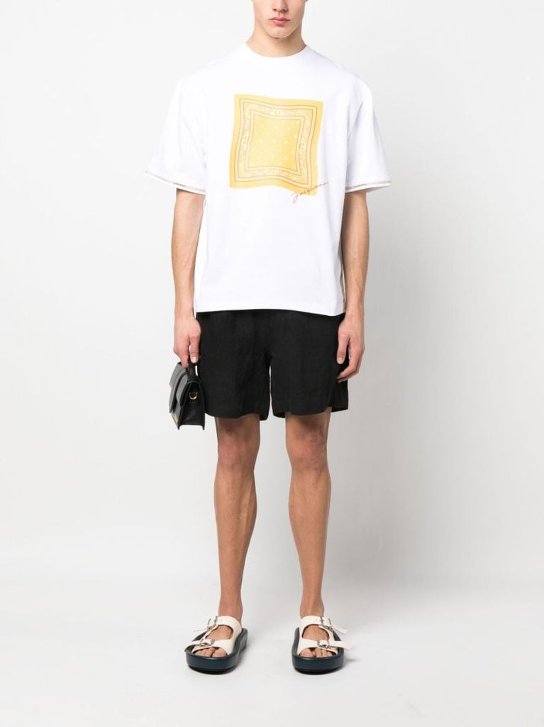 White Le Toalha Bandana Print T-shirt