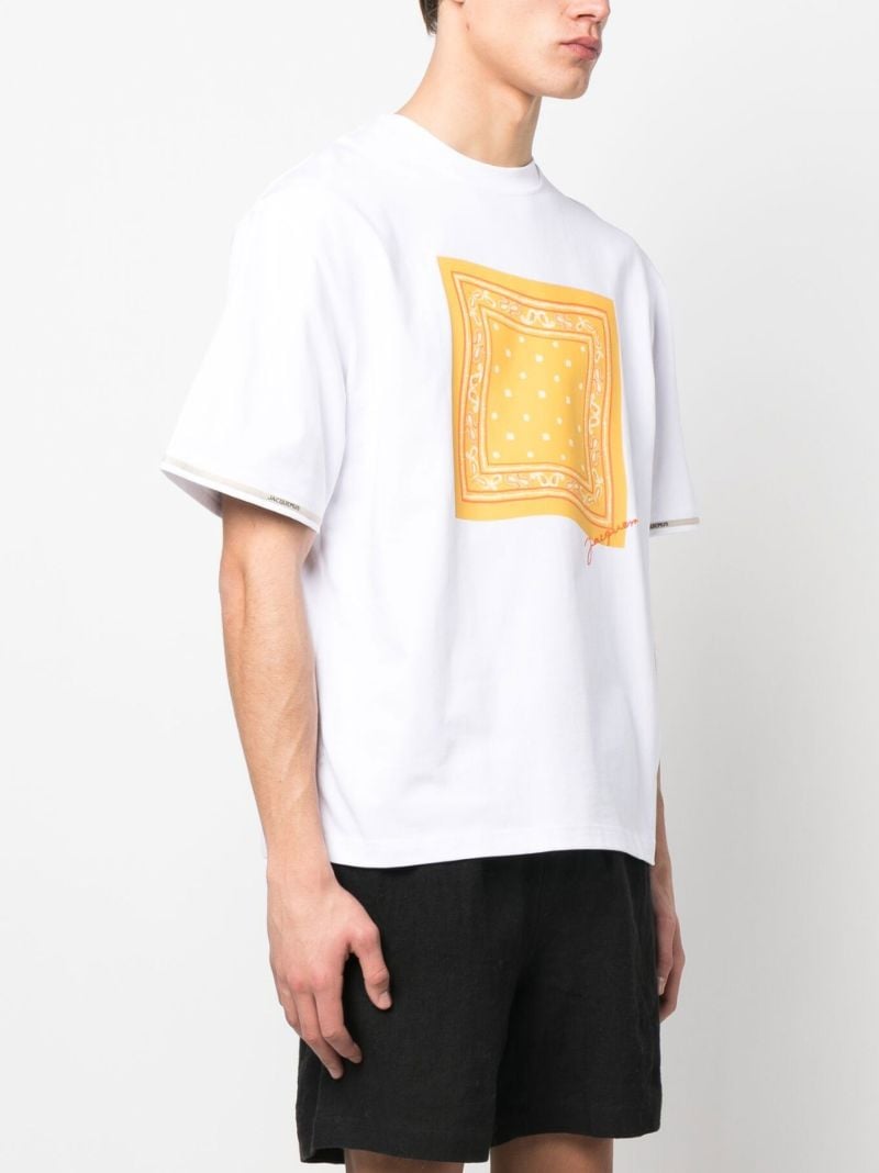White Le Toalha Bandana Print T-shirt