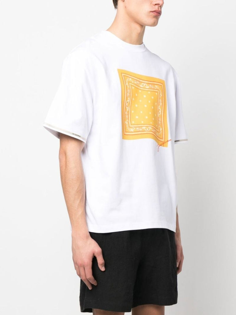 White Le Toalha Bandana Print T-shirt