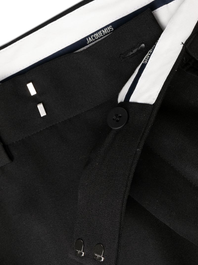 Black Tailored Virgin Wool Trousers