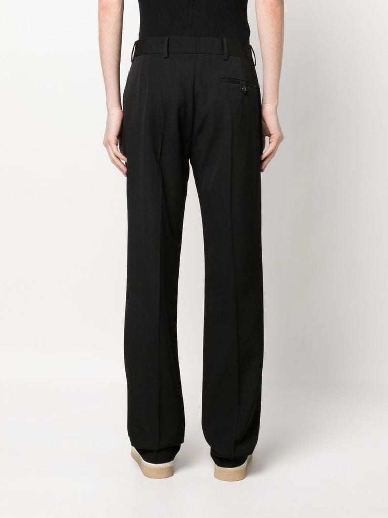 Black Tailored Virgin Wool Trousers
