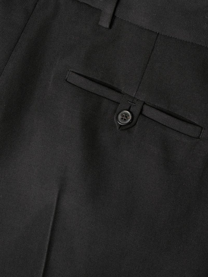 Black Tailored Virgin Wool Trousers