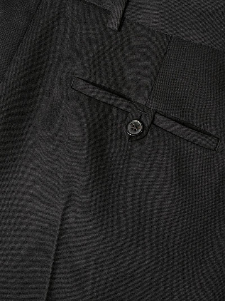 Black Tailored Virgin Wool Trousers
