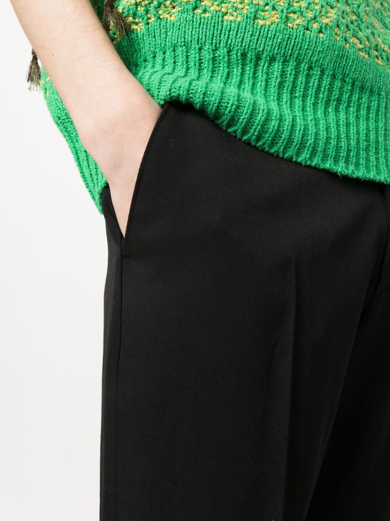 Black Tailored Virgin Wool Trousers