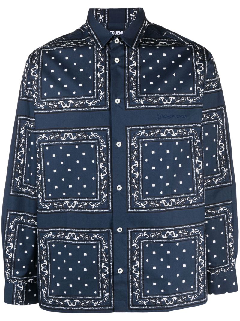 Blue La Chemise Baou Bandana Print Shirt