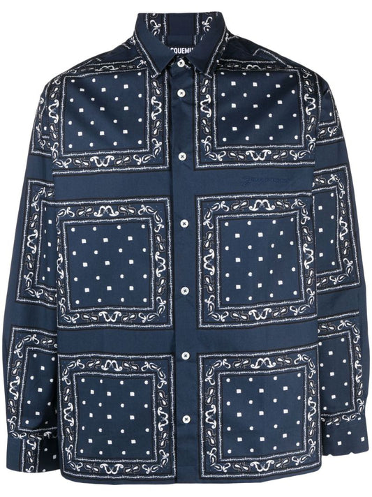 Blue La Chemise Baou Bandana Print Shirt