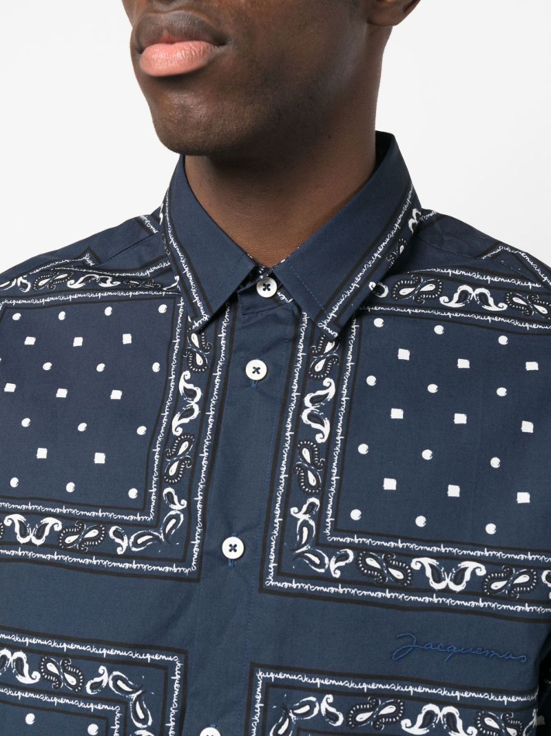 Blue La Chemise Baou Bandana Print Shirt