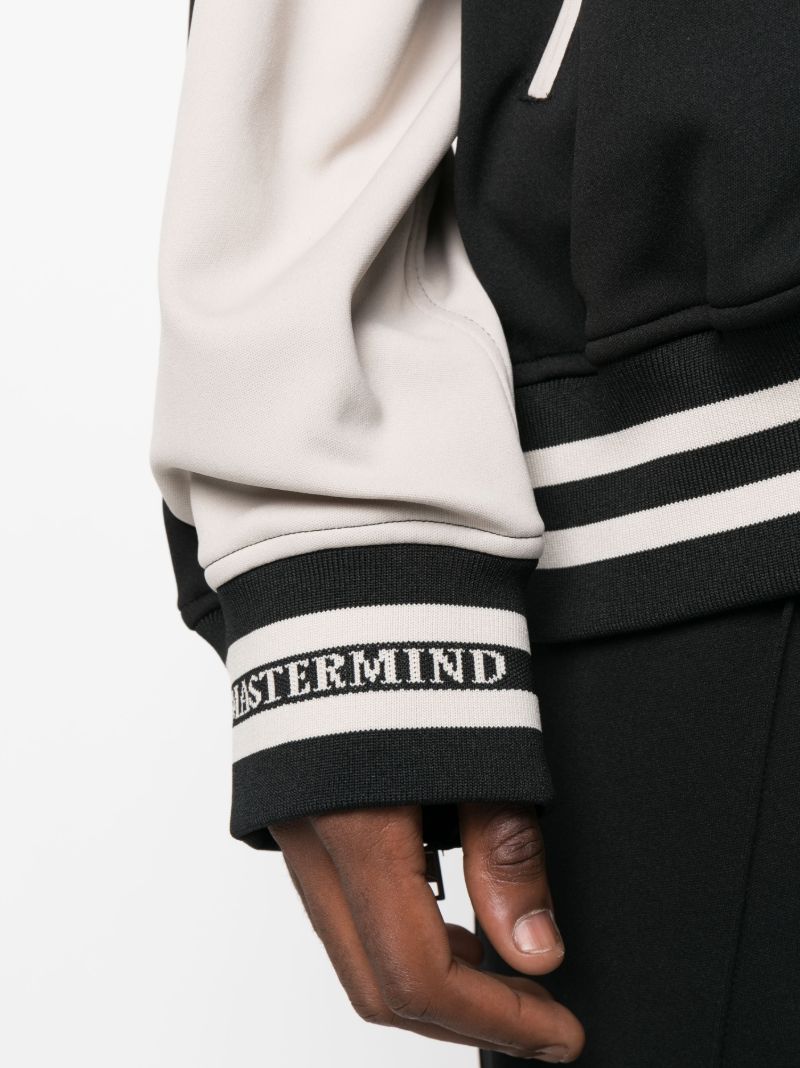 Black Skull Embroidered Bomber Jacket