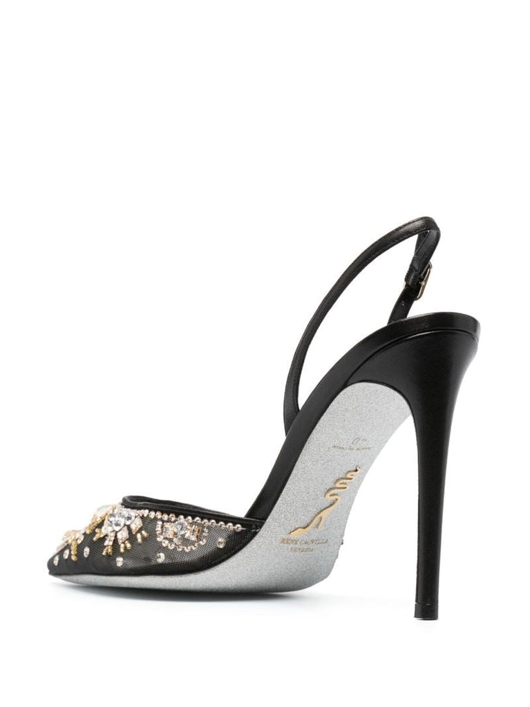 Black 105 Slingback Pumps