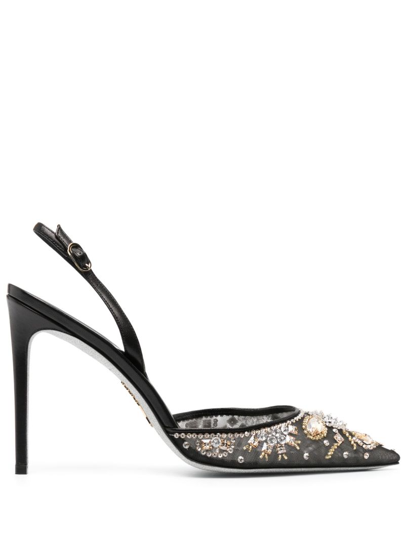 Black 105 Slingback Pumps