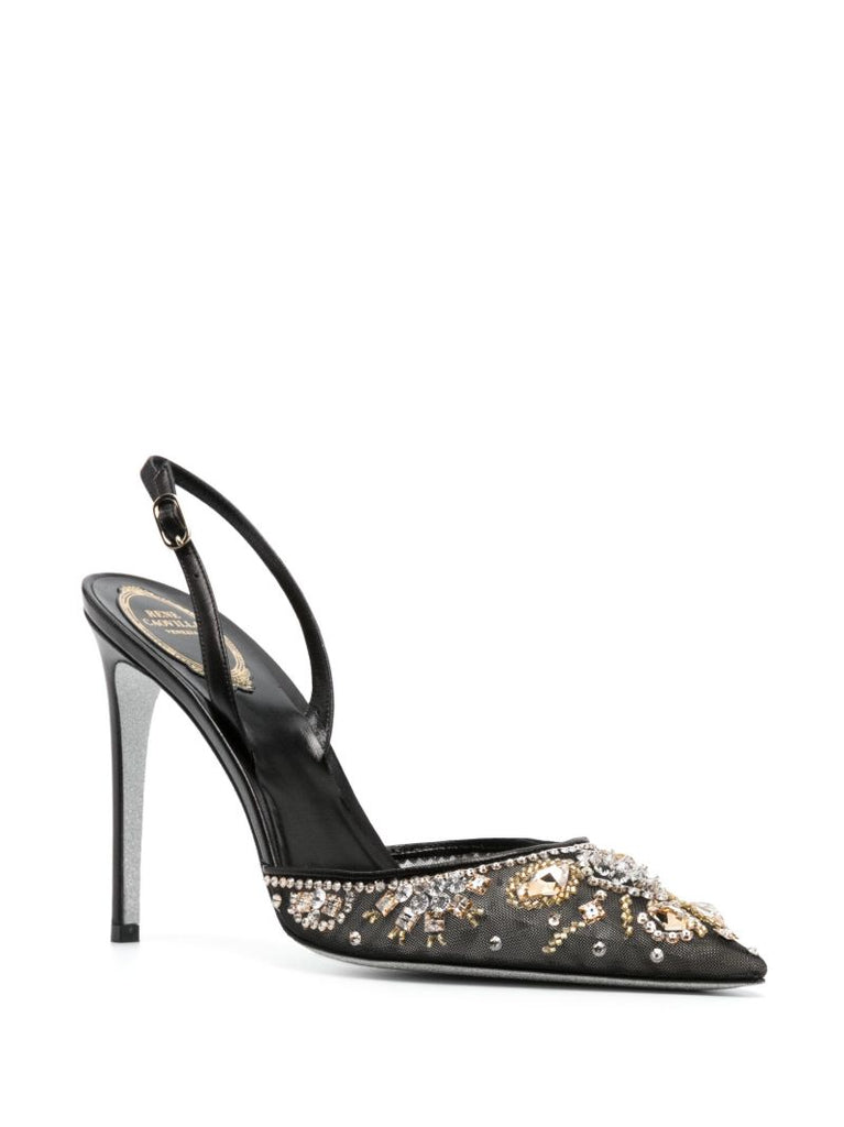 Black 105 Slingback Pumps