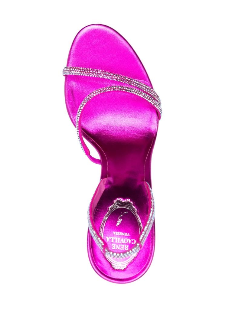 Pink 105 Rene Crystal Leather Andals