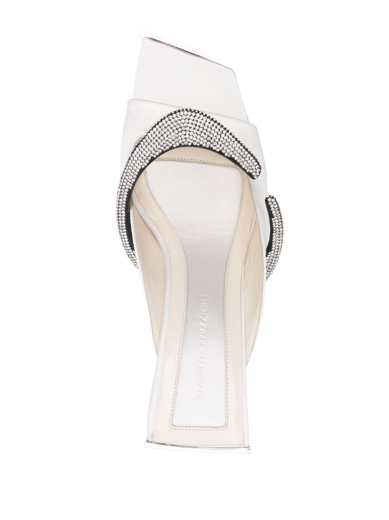 White Bruna 110 Leather Mules