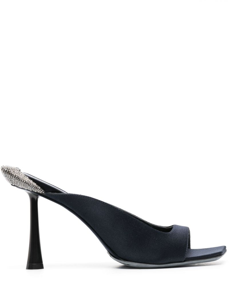 Blue Cossyra 95 Crystal Embellishment Mules