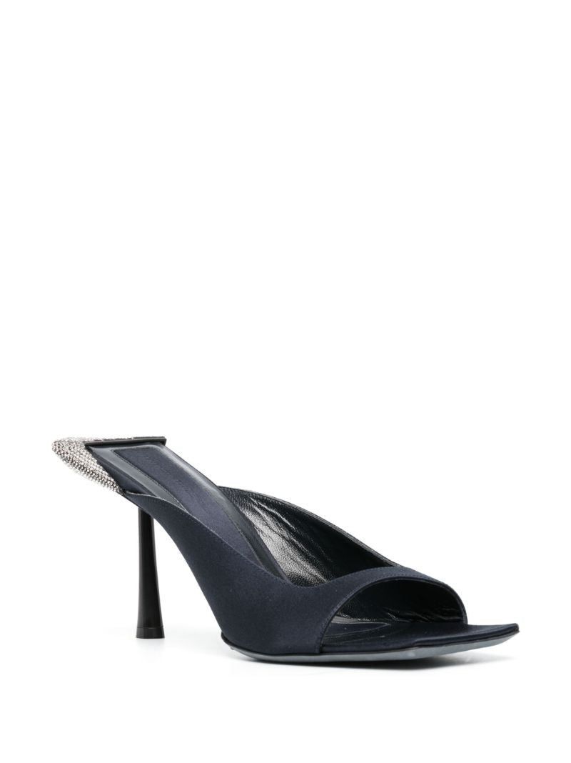 Blue Cossyra 95 Crystal Embellishment Mules
