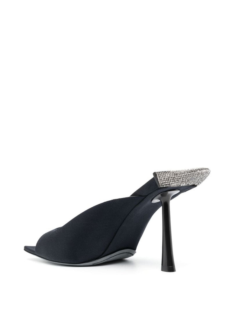 Blue Cossyra 95 Crystal Embellishment Mules