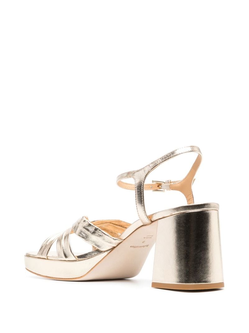 Gold Maize Metallic Leather Platform Sandals