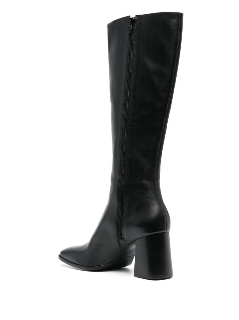 Black Nylah 80 Leather Knee-high Boots