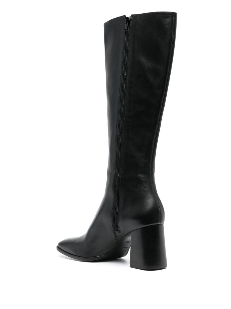 Black Nylah 80 Leather Knee-high Boots