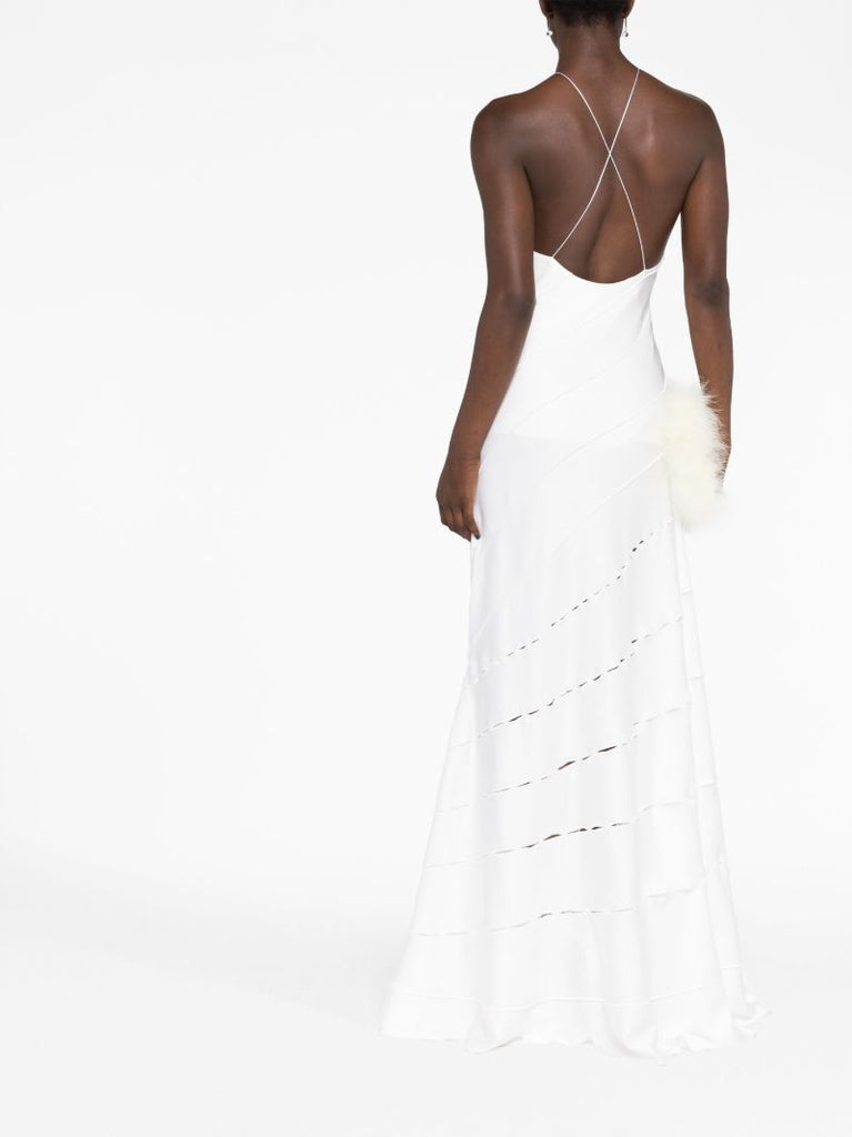 White Santana Halterneck Dress