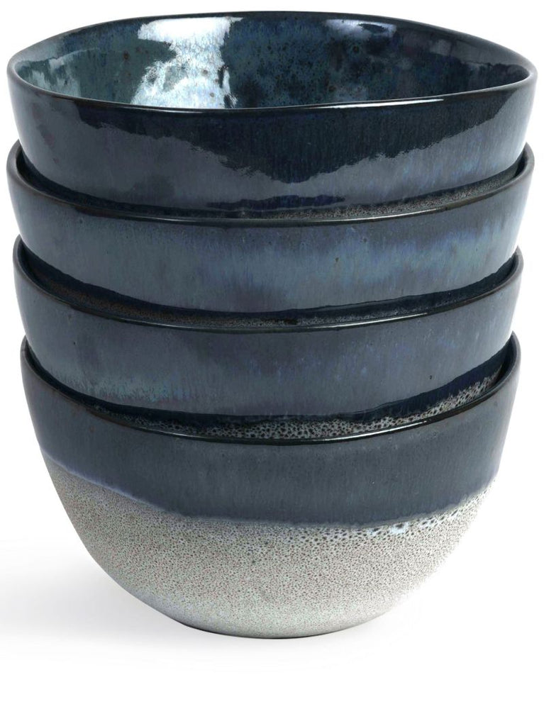 Blue Nero Stoneware Cereal Bowl Set