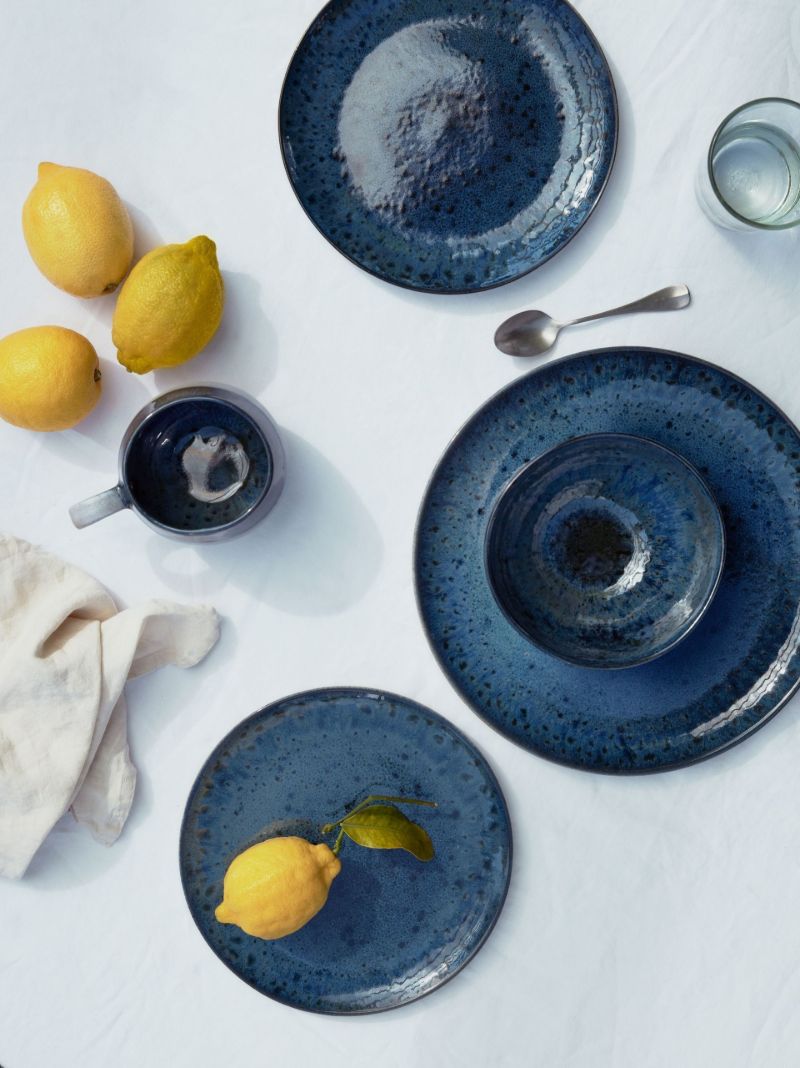 Blue Nero Stoneware Cereal Bowl Set